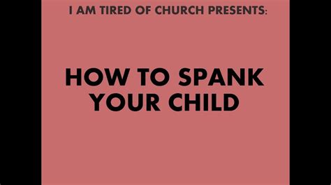 how to spank a child.
